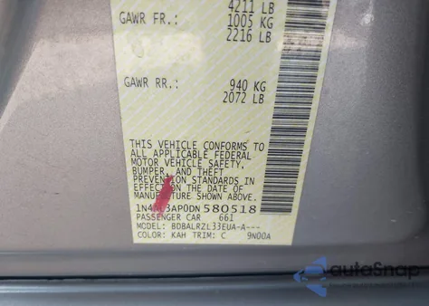 2013 Nissan Altima 2.5 S from USA, damaged, VIN 1N4AL3AP0DN580518